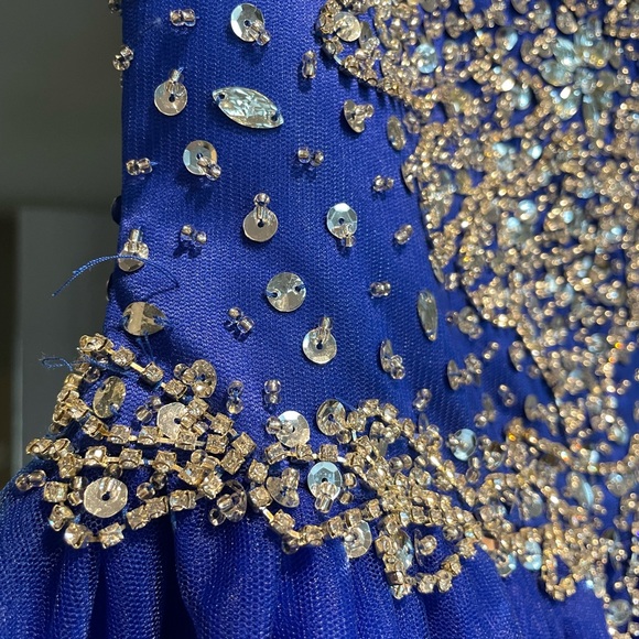 Royal blue girls pageant formal dress, size 6 8 - Picture 8 of 8